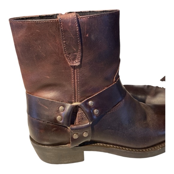 Dingo Rev Up Harness Boots Men's 10.5 Buffalo Brown Cushion Insole Side Zip EUC - Picture 9 of 9